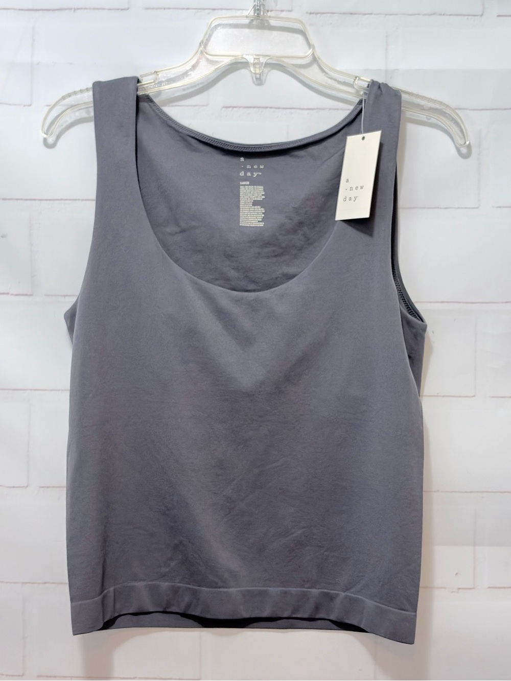 A New Day Stretch Tank Dark Grey Size Large NWT